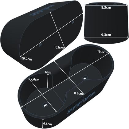 Imagem de Console automotivo central universal porta copos duplo com porta objetos para carro