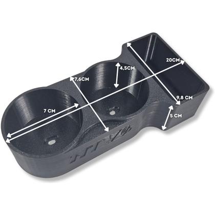 Imagem de Console central gm celta prisma com compartimento para 2 copos e porta objetos chevrolet universal