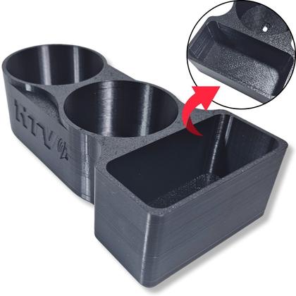 Imagem de Console central gm celta prisma com compartimento para 2 copos e porta objetos chevrolet universal