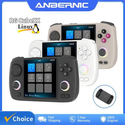 Imagem de Console De Jogo Portátil Retrô ANBERNIC RG CubeXX Com Tela IPS De 395, WiFi, Bluetooth, Linux De 64