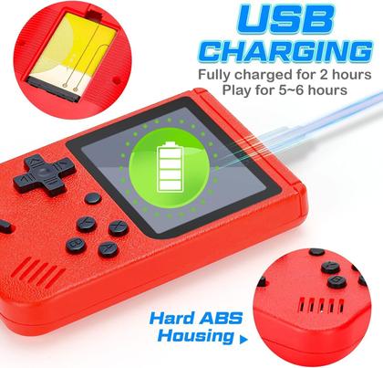 Imagem de Console de jogos portátil KAML LCD embutido de mais de 400 jogos de 2,4 polegadas