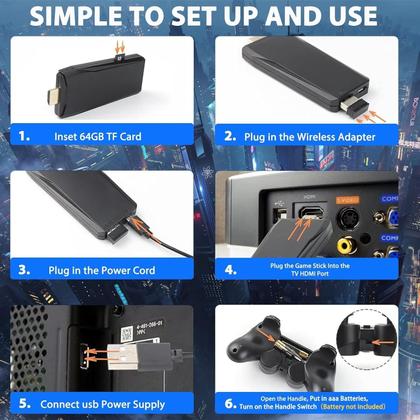 Imagem de Console de jogos retrô sem fio Stick GamingBoy com mais de 20.000 jogos