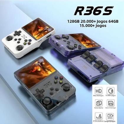 Imagem de Console De Videogame Portátil 256G R36S Com Sistema Linux, Tela IPS De 3.5 Polegadas, 64G 128G,