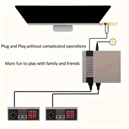 Imagem de Console de videogame TLCRETE Classic Retro com 620 jogos +2 Ctrl