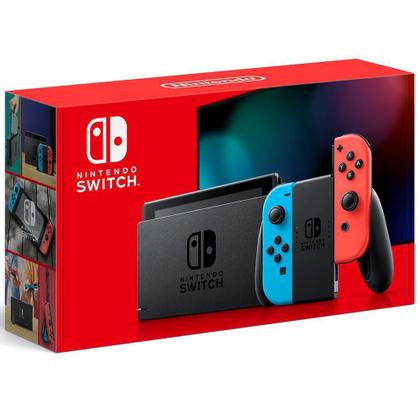 Console Nintendo Switch 32GB Com Joy-Con Azul e Vermelho Neon