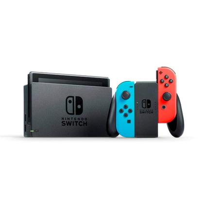 Imagem de Console Nintendo Switch + Joy-Con Neon + Mario Kart 8 Deluxe + 3 Meses de Assinatura Nintendo Switch Online, Azul e Vermelho - HBDSKABL2