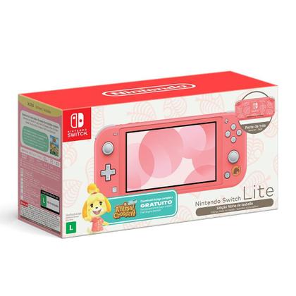 Console Nintendo Switch Lite Coral Animal Crossing, Edição