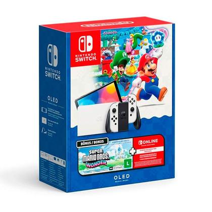 Imagem de Console Nintendo Switch OLED + Super Mario Bros Wonder + 12 meses do Nintendo Switch Online