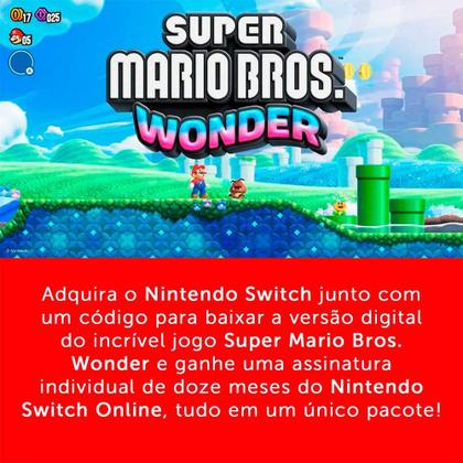 Imagem de Console Nintendo Switch OLED + Super Mario Bros Wonder + 12 meses do Nintendo Switch Online