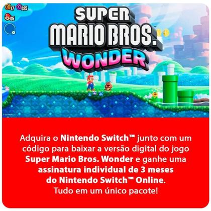 Imagem de Console Nintendo Switch Super Mario Bros. Wonder 3 Meses de Assinatura Nintendo Switch Online NT000054NSW