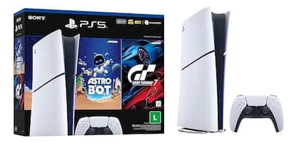 Console playstation 5 slim 825gb digital + gran turismo 7 + astro bot