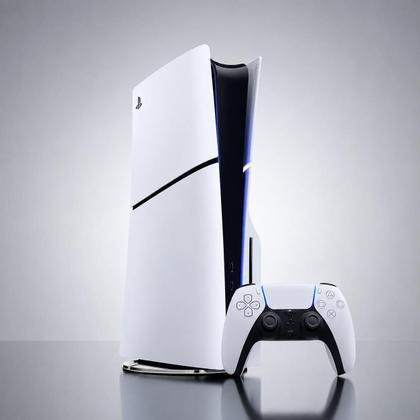 Imagem de Console PlayStation 5 Slim Edição com Leitor de Disco, 1TB, Branco, Acompanha Controle DualSense