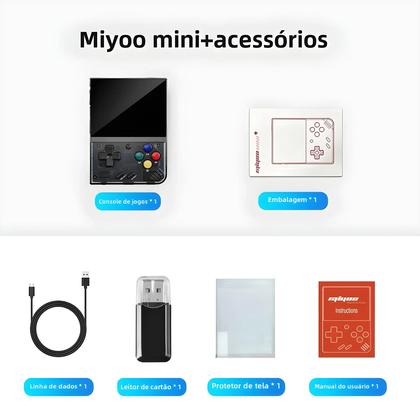 Imagem de Console Portátil Retrô Miyoo Mini Plus - Tela IPS, Sistema Linux e Jogos Clássicos