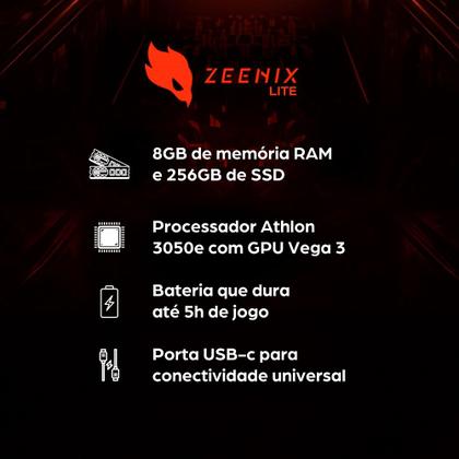Imagem de Console Portátil TecToy Zeenix Lite 8GB RAM 256GB SSD PC Gamer