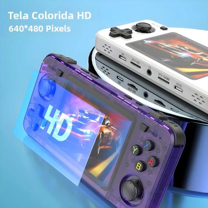 Imagem de Console Retro Portátil R36H Sistema Linux Open-Source Tela IPS De 3,5 Polegadas Reprodutor De Vídeo