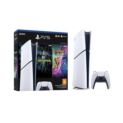 Console Sony PlayStation 5 Slim, Edição Digital Branco + 2 Jogos Imagem de Console Sony PlayStation 5 Slim, Edição Digital Branco + 2 Jogos