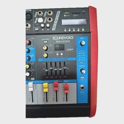 Imagem de Console Soundvoice MA1030X Eux 10 Canais Mesa de Som Mixer