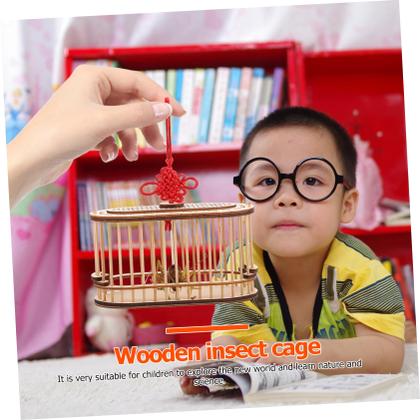 Imagem de Construção em madeira Cricket Cage Beavorty portátil para crianças