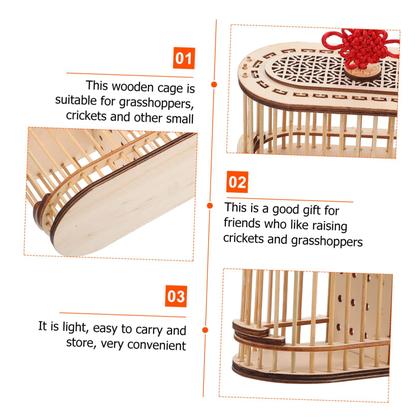 Imagem de Construção em madeira Cricket Cage Beavorty portátil para crianças