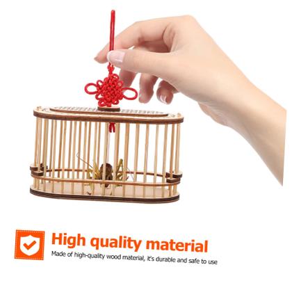 Imagem de Construção em madeira Cricket Cage Beavorty portátil para crianças