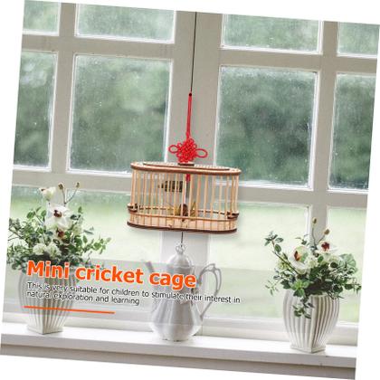 Imagem de Construção em madeira Cricket Cage Beavorty portátil para crianças