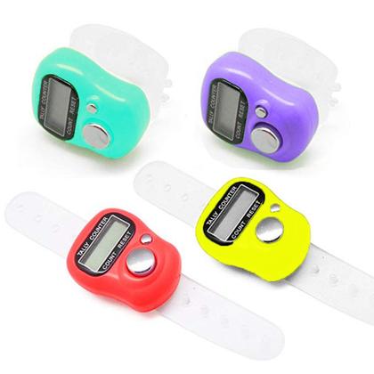 Imagem de Contador de dedos eletrônico TESEAS Mini LCD de 5 dígitos, pacote com 5