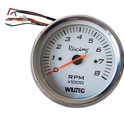 Imagem de Contagiro Bivolt Willtec Tuning 0-8000 Rpm Branco 100mm