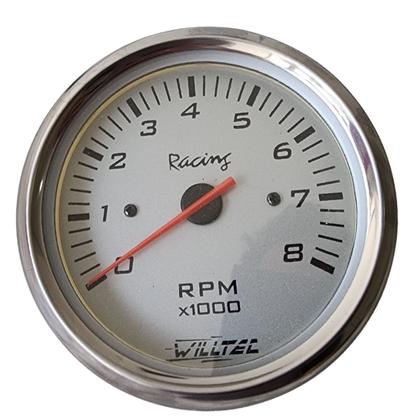 Imagem de Contagiro Relógio Tacômetro Painel Rpm 100mm Cinza Willtec