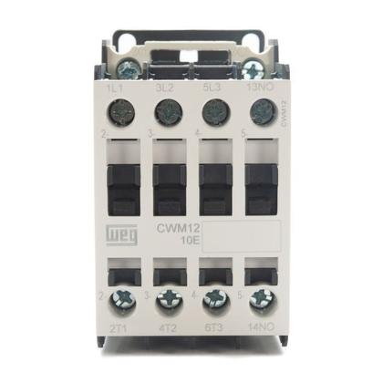 Imagem de Contator 110V 12A Weg Tripolar 1NA CWM12-10-30V15