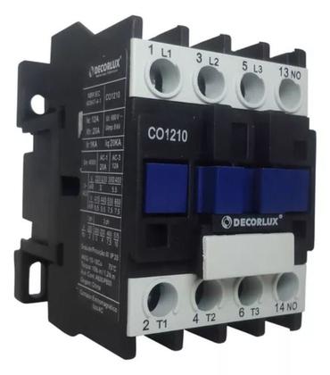 Imagem de Contator eletromagnetico tipo ac 12a 24vac cor preto