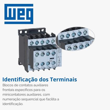 Imagem de Contator Mini Weg 1NA 10A 220V CWC016 Tripolar 60Hz