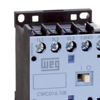 Imagem de Contator Mini Weg 1NA 10A 220V CWC016 Tripolar 60Hz
