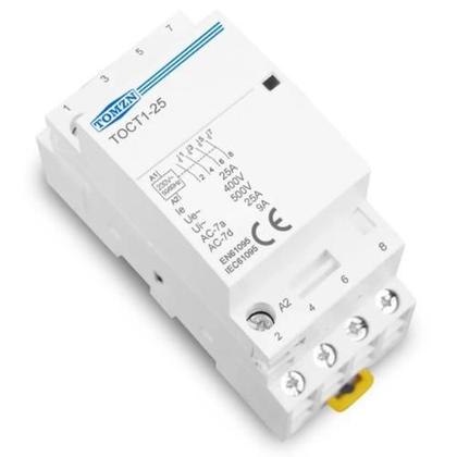 Imagem de Contator Modular 25A 4 Polos NA TOMZN TOCT1-25 110V