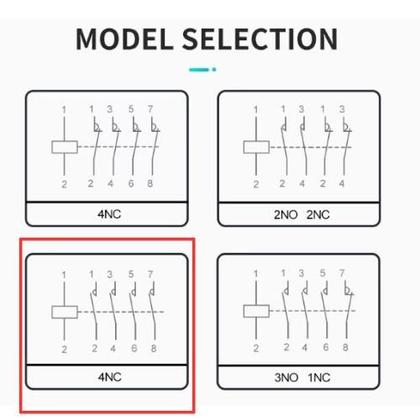 Imagem de Contator Modular 25A 4 Polos NA TOMZN TOCT1-25 110V