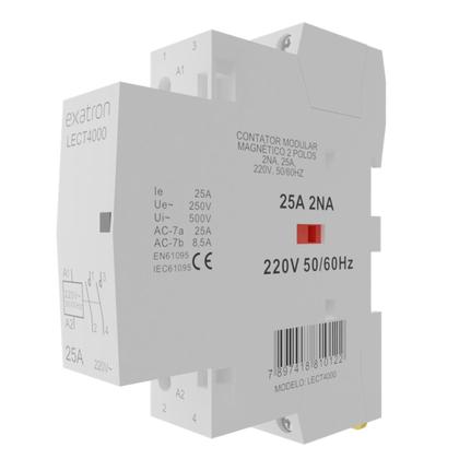 Imagem de Contator Modular Bipolar 25a 2na 2 Polos 220v Contatora