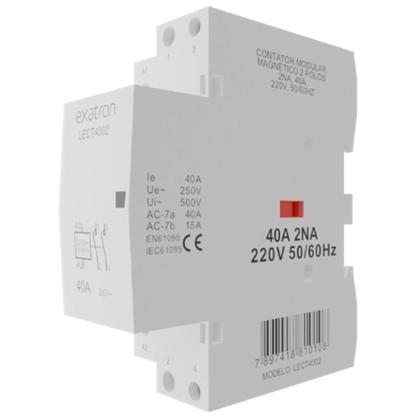 Imagem de Contator Modular Bipolar 40a 2na 2 Polos 220v Contatora