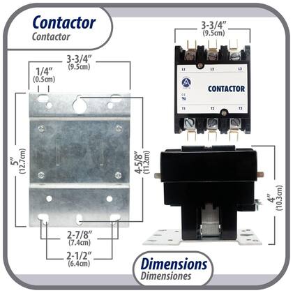 Imagem de Contator pesado APPLI PARTS APAC-375240 75A 240V