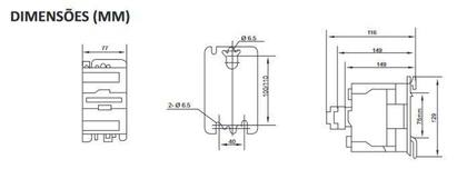 Imagem de Contator Tripolar 5011 CJX2 (1NA + 1NF) (220V) - LUKMA