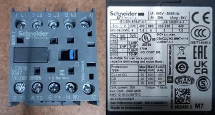 Imagem de Contator Tripolar Schneider Lc1K1610M7 16A 1Na 220V