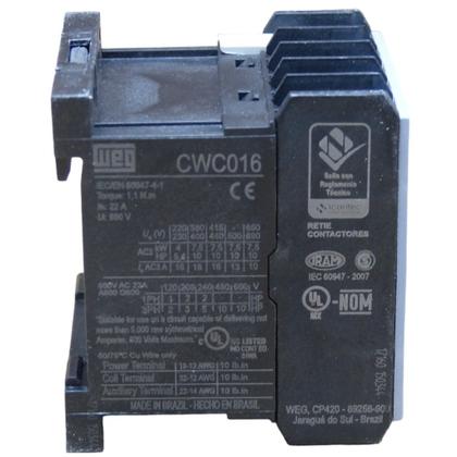Imagem de Contator Weg Cwc 016-10-30V26 220v Mini Contator Bobina Vca