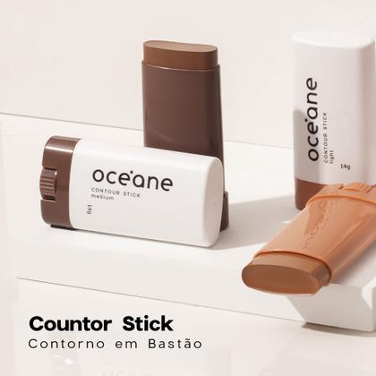 Imagem de Contorno em Bastão Marrom Claro  Contour Stick Light Océane Limited 14g