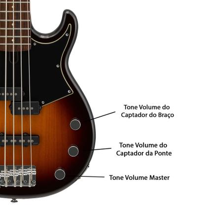 Contrabaixo Yamaha Bb435 TBS Preto 5 Cordas Passivo Broad Bass