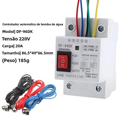 Imagem de Controlador Automático De Nível De Água 20A 220V Com Fios De 2m Para Detecção De Nível De Líquido Em