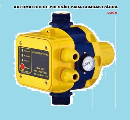 Imagem de Controlador Automático Interruptor Pressostato 220v P Bombas C Cabos