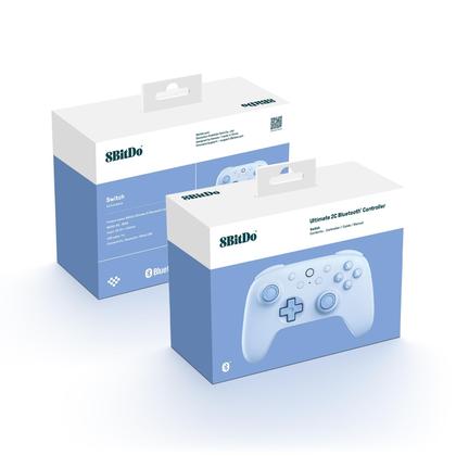 Imagem de Controlador Bluetooth AKNES 8Bitdo Ultimate 2C para Switch - Azul