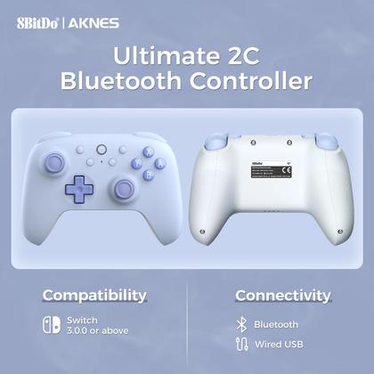 Imagem de Controlador Bluetooth AKNES 8Bitdo Ultimate 2C para Switch - Azul