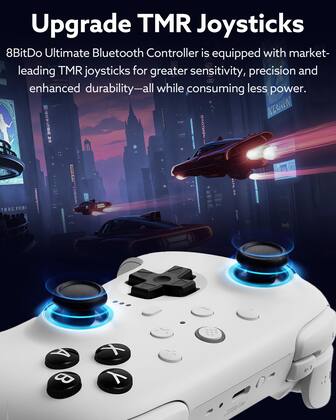 Controlador Bluetooth Ultimate 2 de 8Bitdo para Switch/PC Blanco