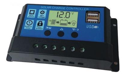Imagem de Controlador Carga Painel Solar 30a Usb 12/24v Pwm Kit C/5un