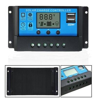 Imagem de Controlador Carga Painel Solar 30a Usb 12/24v Pwm Kit C/5un