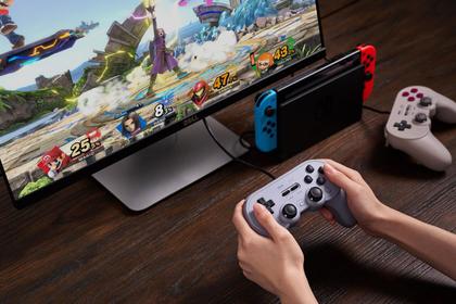 Imagem de Controlador com fio 8Bitdo Pro 2 com botões traseiros para Switch Grey